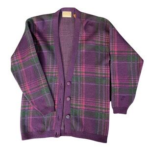 Vintage Purple Pendleton Cardigan